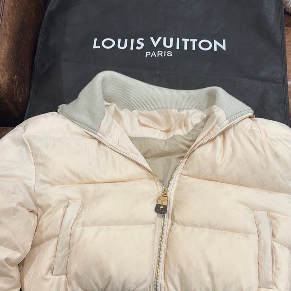 Louis Vuitton Cream Puffer Jacket